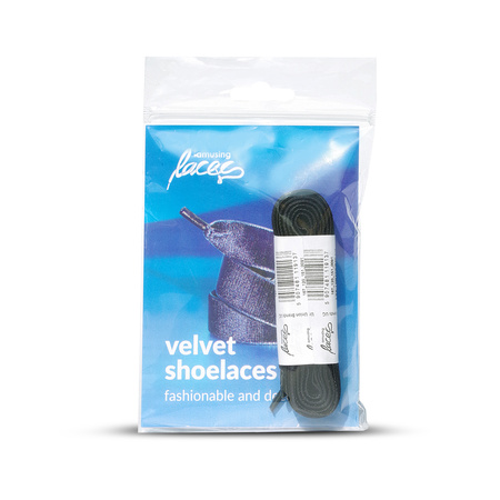 Aksamitne sznurówki do butów, wstążki 120 cm Amusing Laces