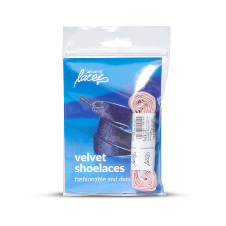 Aksamitne sznurówki do butów, wstążki 120 cm Amusing Laces
