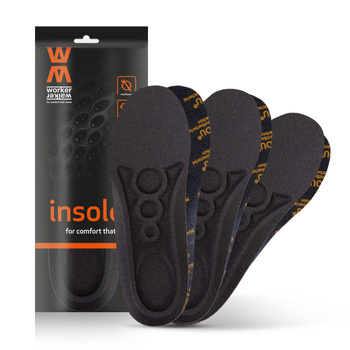 Wkładki do butów roboczych przeciwpotne - 3 pary Worker Walker Poliyou Active Pro