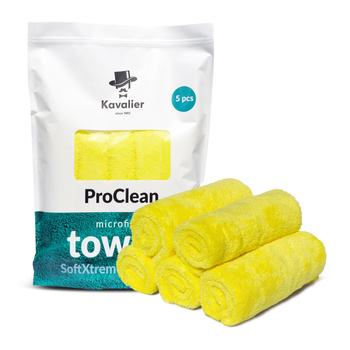 Uniwersalny ręcznik z mikrofibry do samochodu - 5 szt. 41 x 41cm - 350 g/m² Kavalier SoftXtreme Plush Perfection