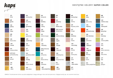 Farba do skóry naturalnej, syntetycznej Kaps Super Color 500 ml