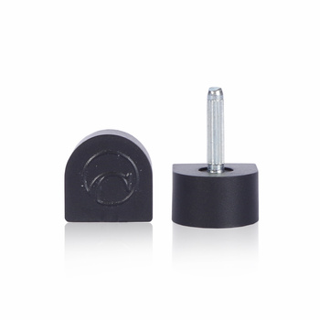 Fleki do butów - Fleki z cienkim bolcem Casali - Czarne - Opakowanie 10 sztuk