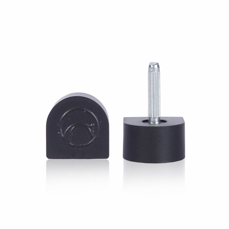 Fleki do butów - Fleki z cienkim bolcem Casali - Czarne - Opakowanie 10 sztuk