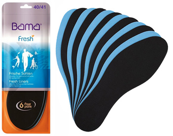 Odświeżające przeciwpotne wkładki do butów - Bama FRESH'INS - 6 par