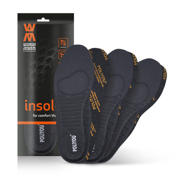 Wkładki do butów roboczych przeciwpotne - 3 pary Worker Walker Poliyou